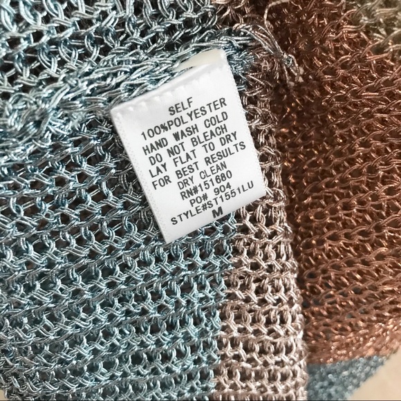 NWT STORIA Vici Metallic Color Block Tank - Picture 6 of 7